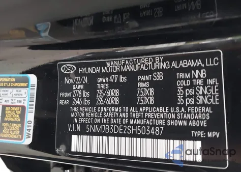 2025 Hyundai Tucson Sel z USA, uszkodzony, nr VIN 5NMJB3DE2SH503487